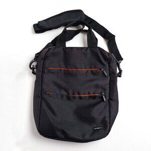Men's Black Nylon Vertical (North South) Messenger Bag 14"x11"